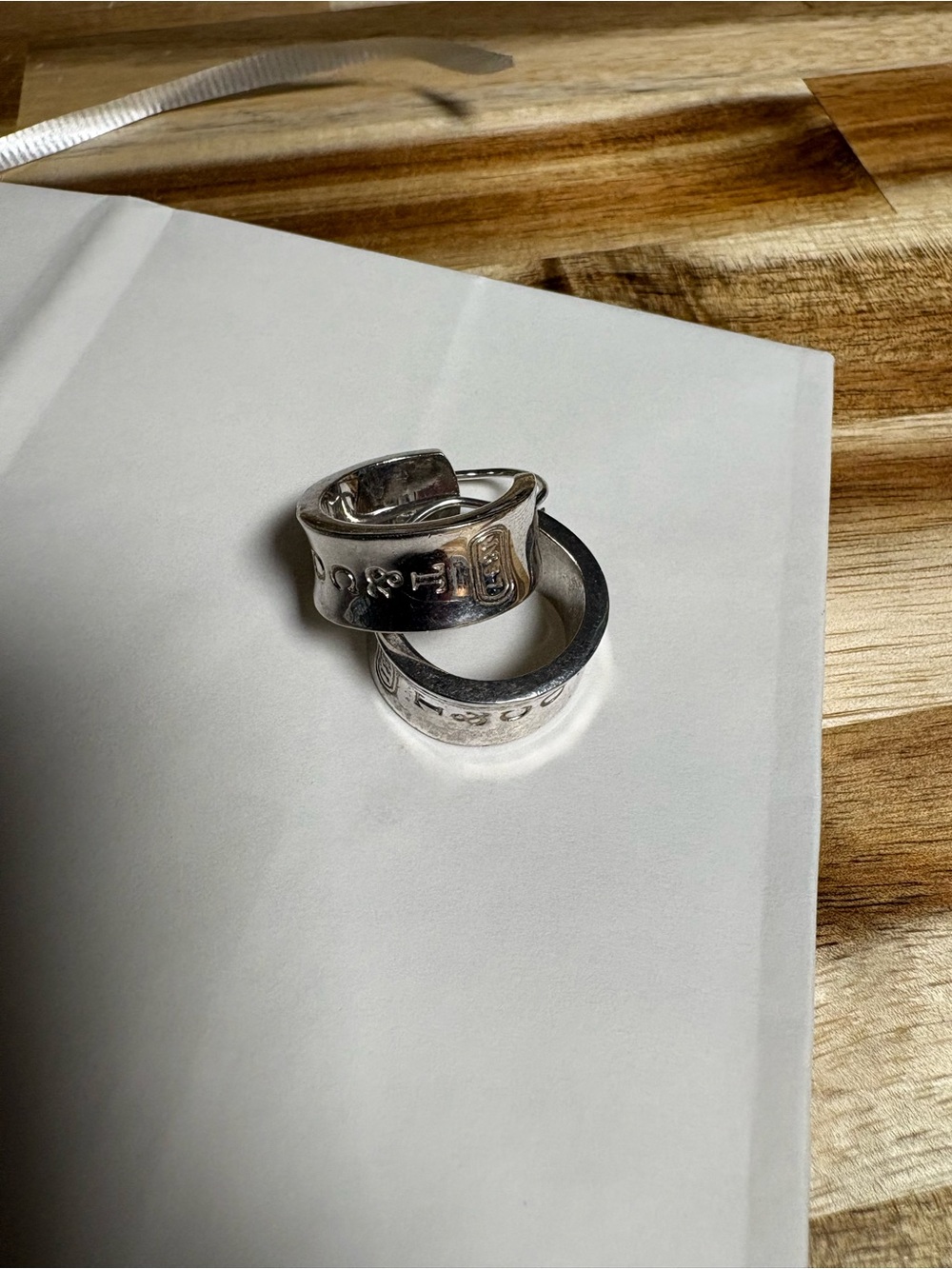 Vtg 1997 Tiffany & Co. Sterling Silver Huggie Earrings